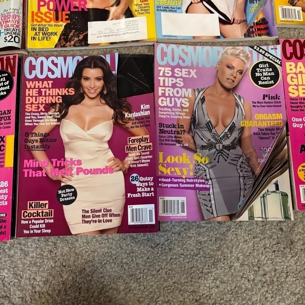 Cosmopolitan Magazine Collection Vintage Megan Fox Cameron Diaz Miley Cyrus Pink
